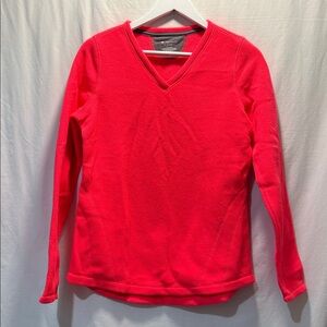Tek Gear Women's Long Sleeve V-Neck Top - Bright Pink. Size S